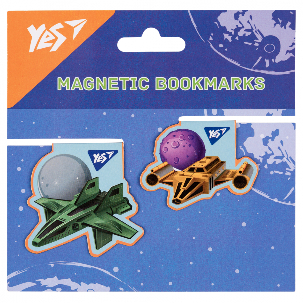 Закладки для книг Yes магнітні Super Space, 2шт (708116)