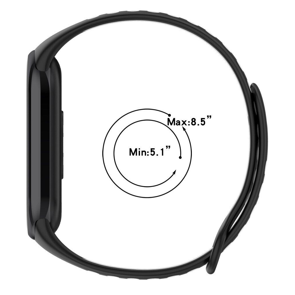 Ремінець до фітнес браслета BeCover Vents Style для Xiaomi Mi Smart Band 8 Black-Gray (709415) Ремінець до фітнес браслета BeCover Vents Style для Xiaomi Mi Smart Band 8 Black-Gray (709415)