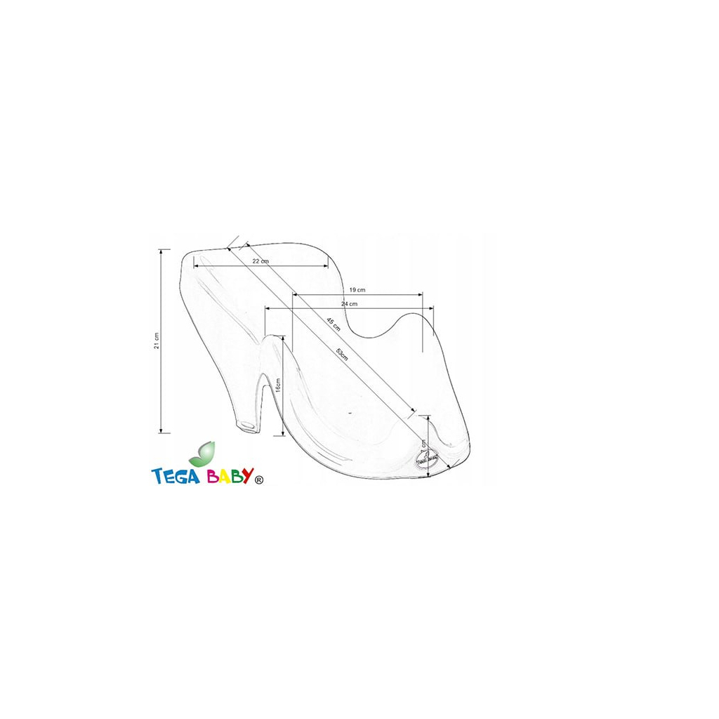 Гірка для купання Tega Baby антиковзка DUCK light gray (DK-003-122)
