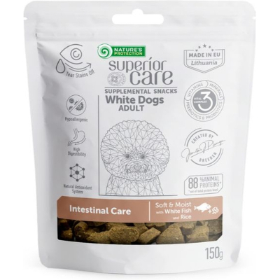 Ласощі для собак Nature's Protection Superior Care White Dogs Intestinal Care 150 г (KIKNPSC47656)