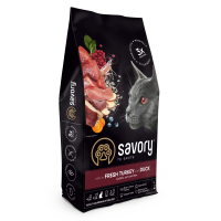 Dry food for cats Savory Adult Cat Steril Fresh Turkey and Duck 8 kg (4820232631607)