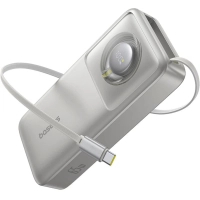 Батарея універсальна Baseus Free2Pull 20000mAh 65W, PD/3.0, QC/3.0, Lunar gray (P10073700843-00)