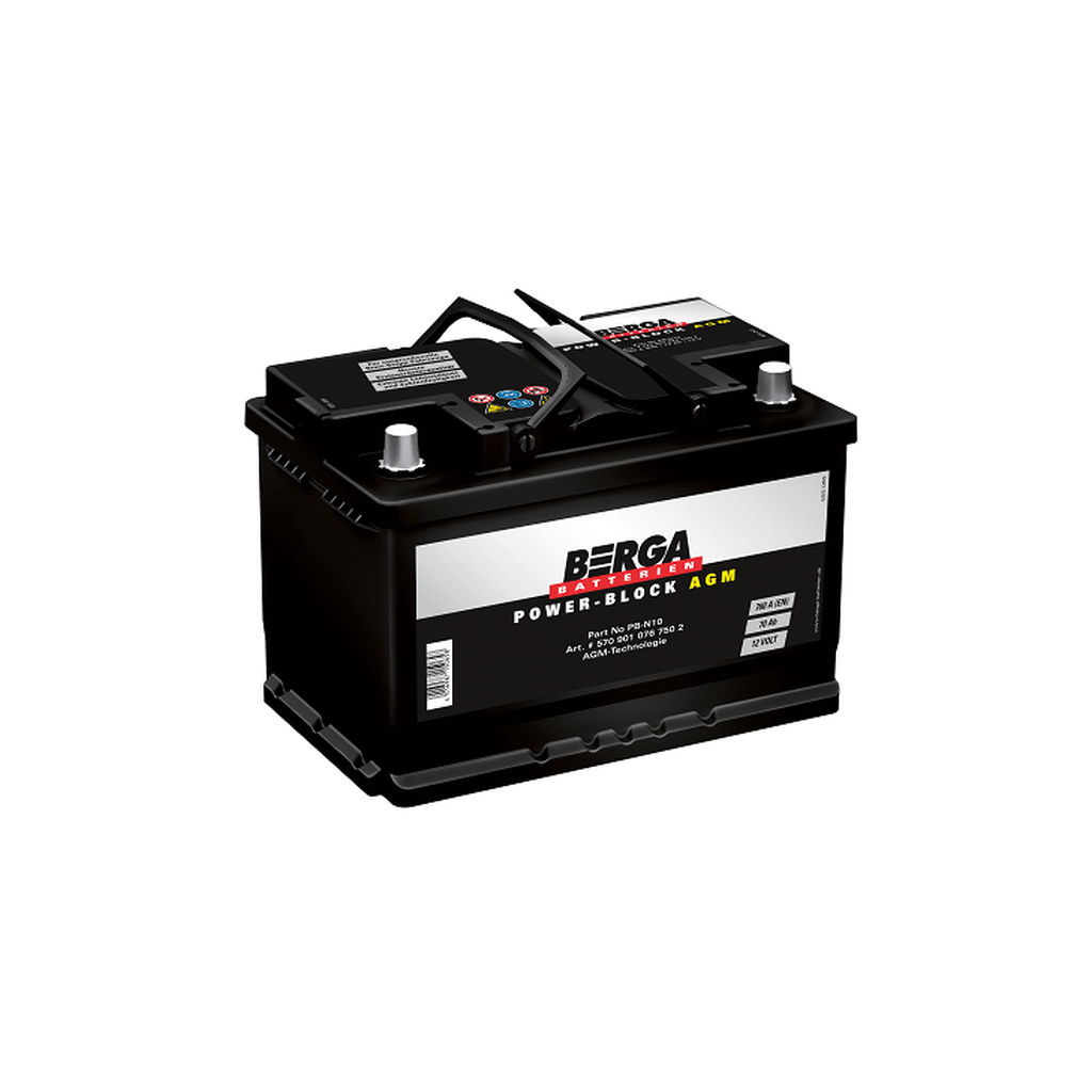 Акумулятор автомобільний Berga Power Block AGM 70Ah Ев (-/+) (760EN) (5709010767502) Акумулятор автомобільний Berga Power Block AGM 70Ah Ев (-/+) (760EN) (5709010767502)