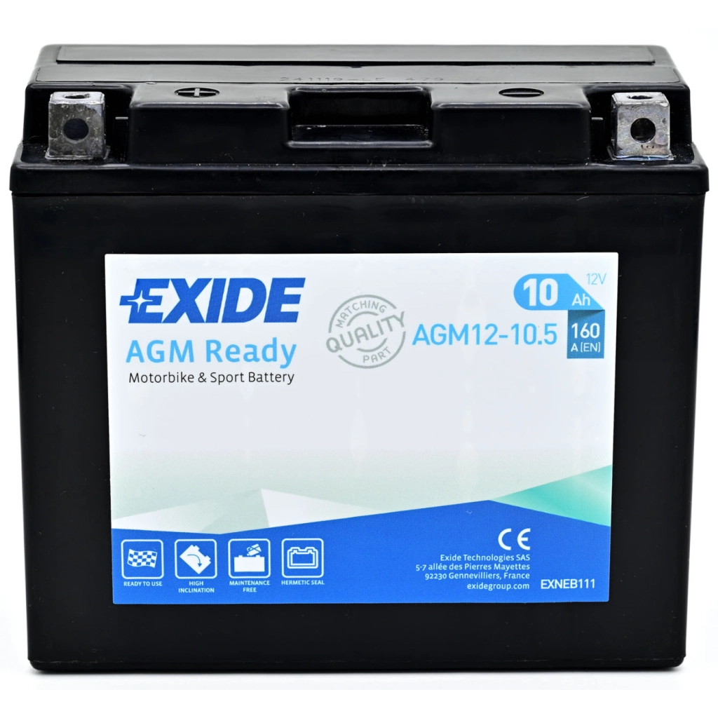 Акумулятор автомобільний EXIDE Ready AGM 10Ah (+/-) (160EN) (AGM12-10.5) Акумулятор автомобільний EXIDE Ready AGM 10Ah (+/-) (160EN) (AGM12-10.5)