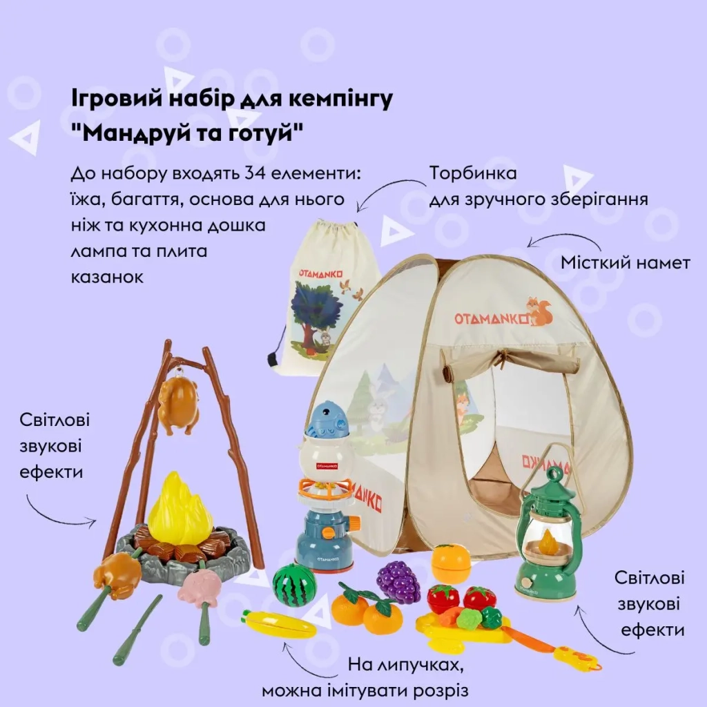 Ігровий набір Otamanko для кемпінгу Мандруй та готуй (CA006)