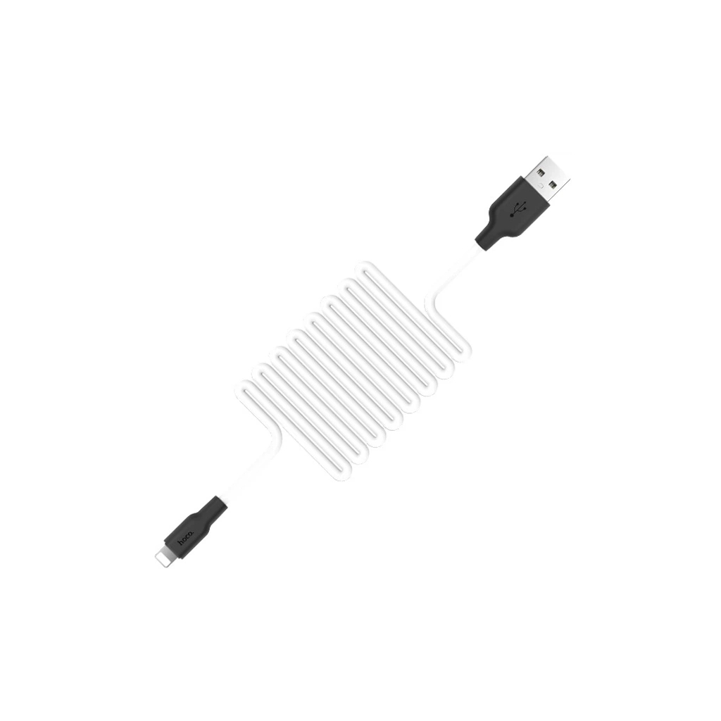 Дата кабель USB 2.0 AM to Lightning 1.0m 2A silicone X21 black+white HOCO (6957531071365) Дата кабель USB 2.0 AM to Lightning 1.0m 2A silicone X21 black+white HOCO (6957531071365)
