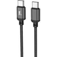 Дата кабель USB-C to USB-C 1.0m 60W nylon black Wibrand (WI.DC/CO1B-CC)