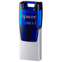 USB флеш накопичувач Apacer 8GB AH179 Blue USB 3.1 OTG (AP8GAH179U-1)