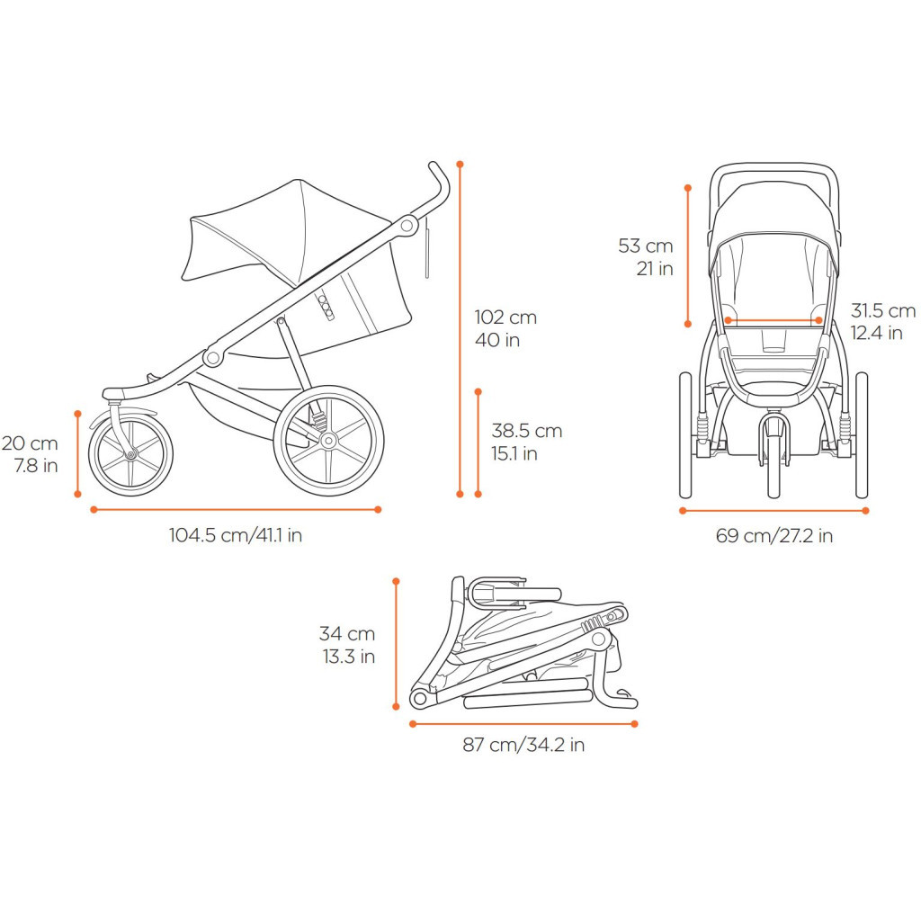 Коляска Thule Urban Glide 2 Thule Blue (TH10101926)