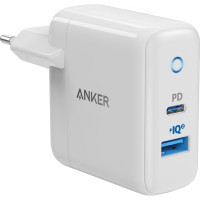 Зарядний пристрій Anker PowerPort PD+ 2 - 20W 1xPD 15W 1xUSB (White) (A2636G21)