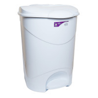 Garbage container Irak Plastik Bella #3 with pedal white 30 l (4565)
