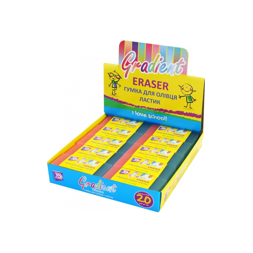 Гумка Cool For School для олівця PVC в індивідуальній упаковці Gradient (CF81738)