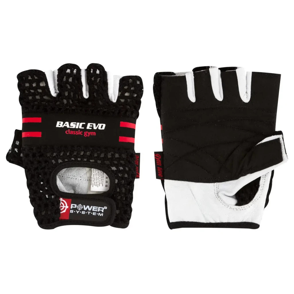 Рукавички для фітнесу Power System Basic EVO PS-2100 Black Red Line S (PS_2100E_S_Black/Red)