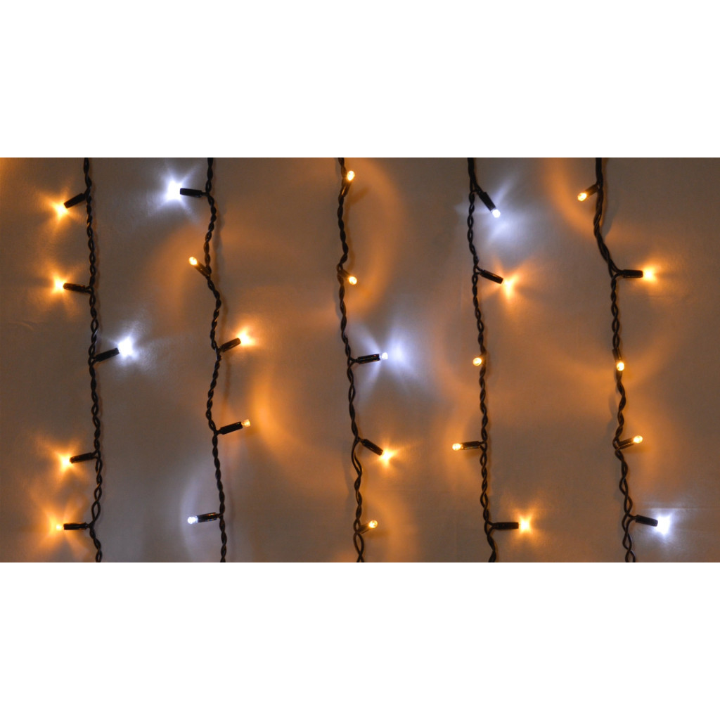 Гірлянда Delux ICICLE 108LED 2x1 м Білий flash Жовтий/Чорний IP44 (90015180)