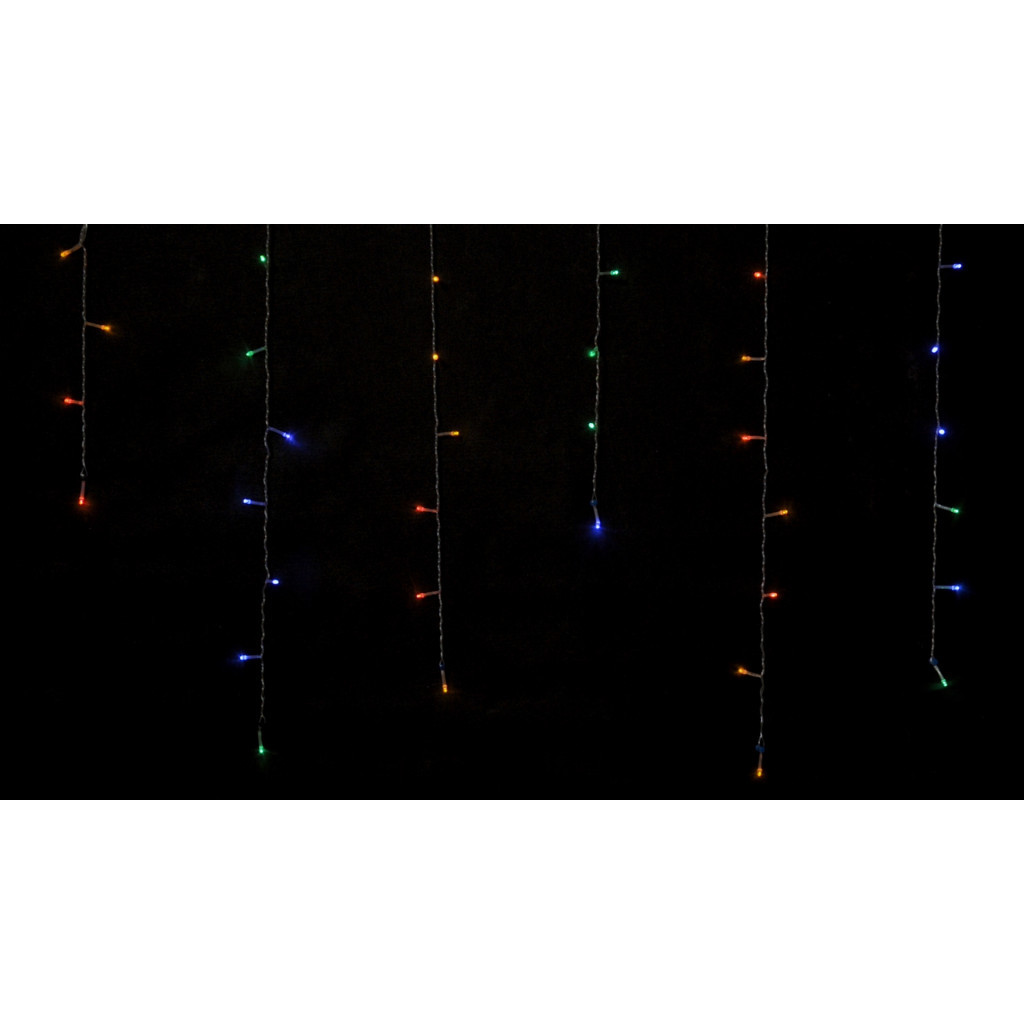 Гірлянда Delux ICICLE 100 LED C 3.2х0.7 м Мульти/Прозорий IP20 (90015254)