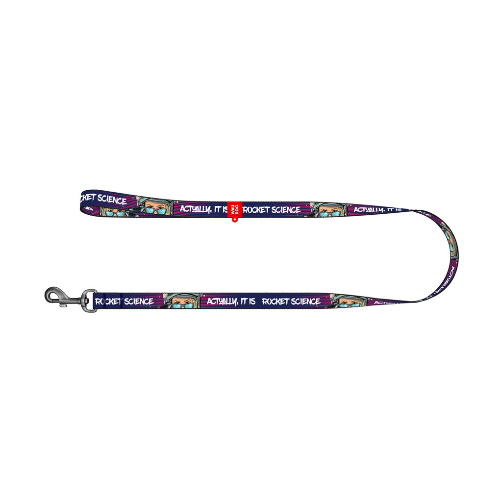 Повідець для собак WAUDOG Nylon "Космос. Ракетобудування" S 15 мм х 122 см (4915-0124)