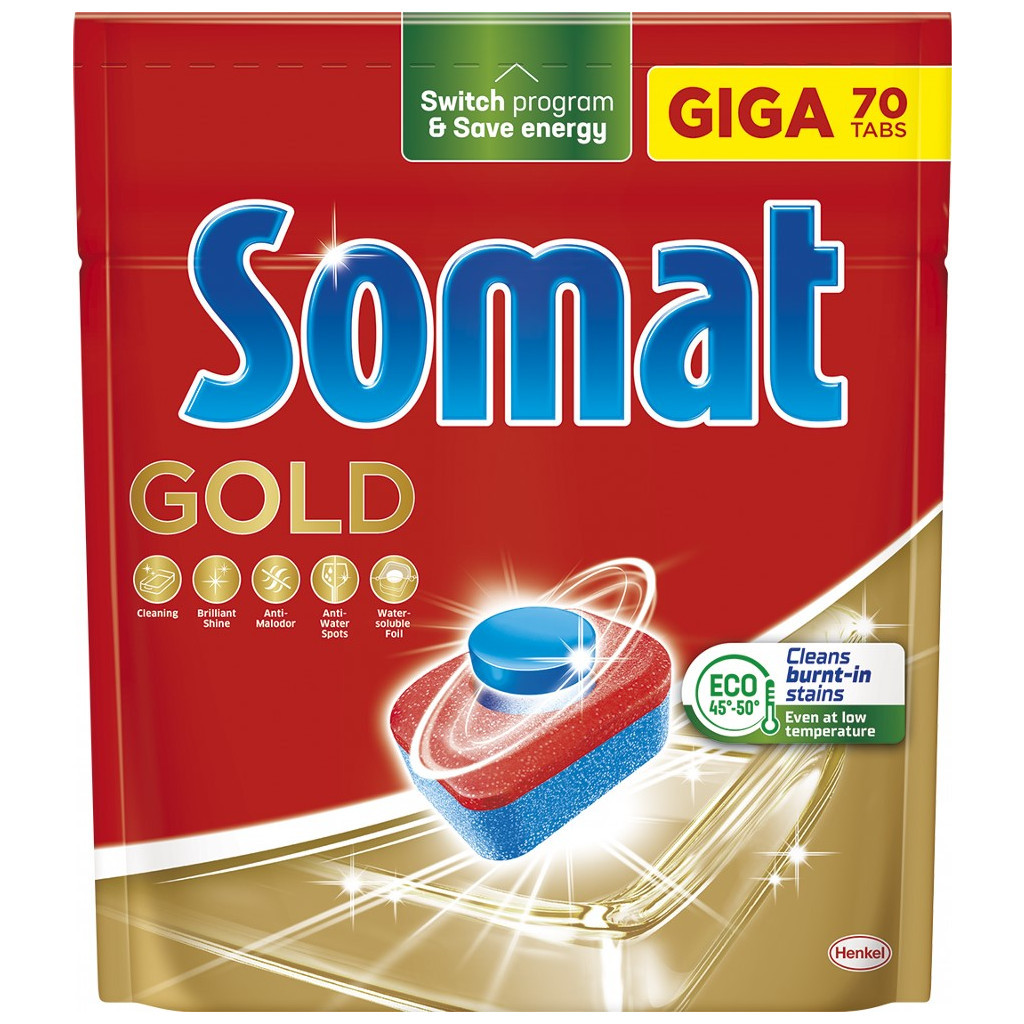 Таблетки для посудомийних машин Somat Gold 70 шт. (9000101577136/9000101808834)