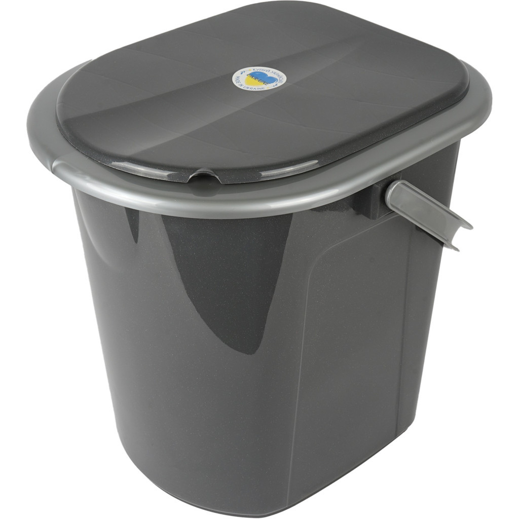 Відро-туалет Алеана Граніт/сірий 22 л (алн 171096/граніт/сіре)