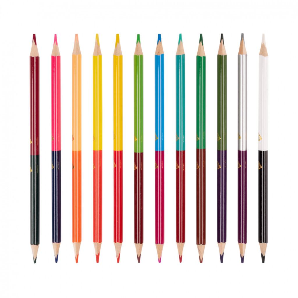 Олівці кольорові Yes Pusheen Cheek двосторонні 12 шт. 24 кол (290745)