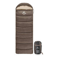 Спальний мішок Naturehike з капюшоном U250 NH20MSD07 (6°C) правий, коричневий (6927595767207-R)