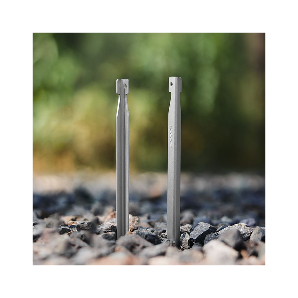 Комплект кілочків Naturehike CNK2300ZP016 20 см сріблясті 8 шт (6976023925030)