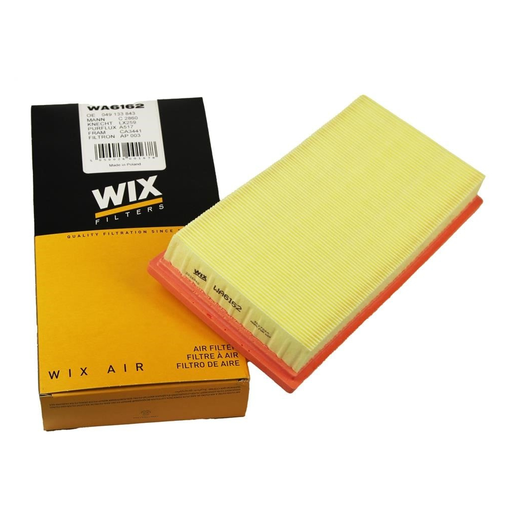 Повітряний фільтр для автомобіля Wixfiltron WA6162 Повітряний фільтр для автомобіля Wixfiltron WA6162