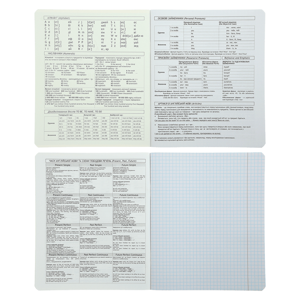 Зошит ZiBi предметний GRADIENT 48 аркушів клітинка, англійська мова (ZB.1702-14)