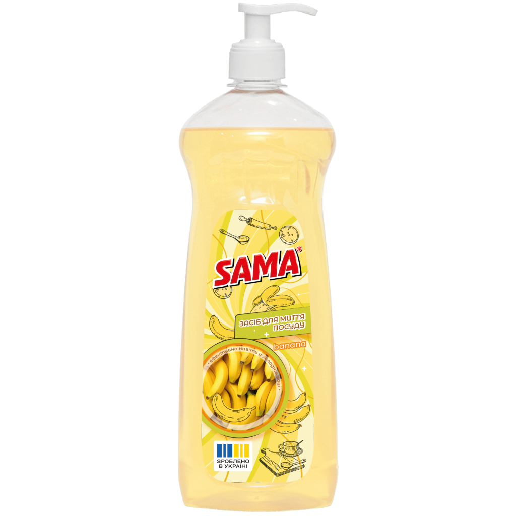 Засіб для ручного миття посуду Sama Banana 1000 г (4820270632123)