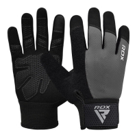 Fitness gloves RDX W1 Full Finger Plus Gray S (WGA-W1FG-S+)