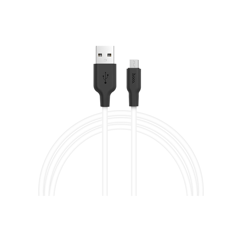Дата кабель USB 2.0 AM to Micro 5P 1.0m 2A silicone X21 black+white HOCO (6957531071389) Дата кабель USB 2.0 AM to Micro 5P 1.0m 2A silicone X21 black+white HOCO (6957531071389)