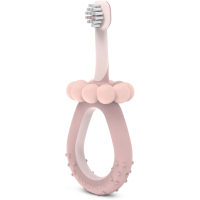 Children's toothbrush Suavinex STAGE 1 with massager from 0 to 2 years, pink (403013)