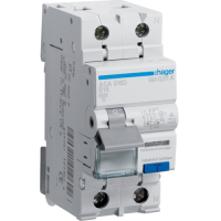 Differential circuit breaker Hager 1-pole +N 16A B 10mA (6kA) A (B) (ACA916D)