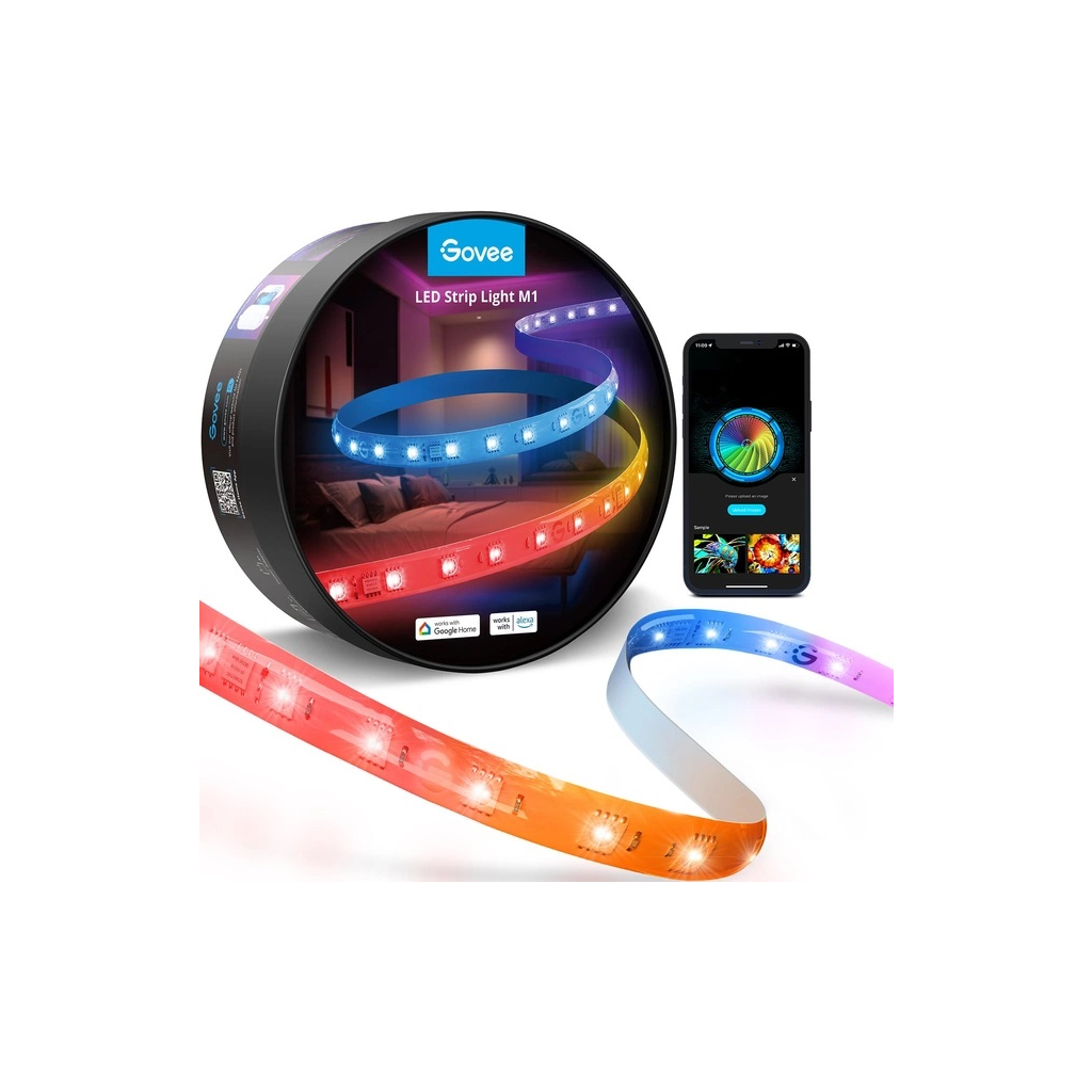 Світлодіодна стрічка Govee H61E1, 5.0m, RGBICW, WI-FI/Bluetooth, white (H61E13D2) Світлодіодна стрічка Govee H61E1, 5.0m, RGBICW, WI-FI/Bluetooth, white (H61E13D2)