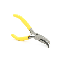 Voltronic pliers long curved, yellow handle, 125mm, 55g (YT-MYTEC125Cur)