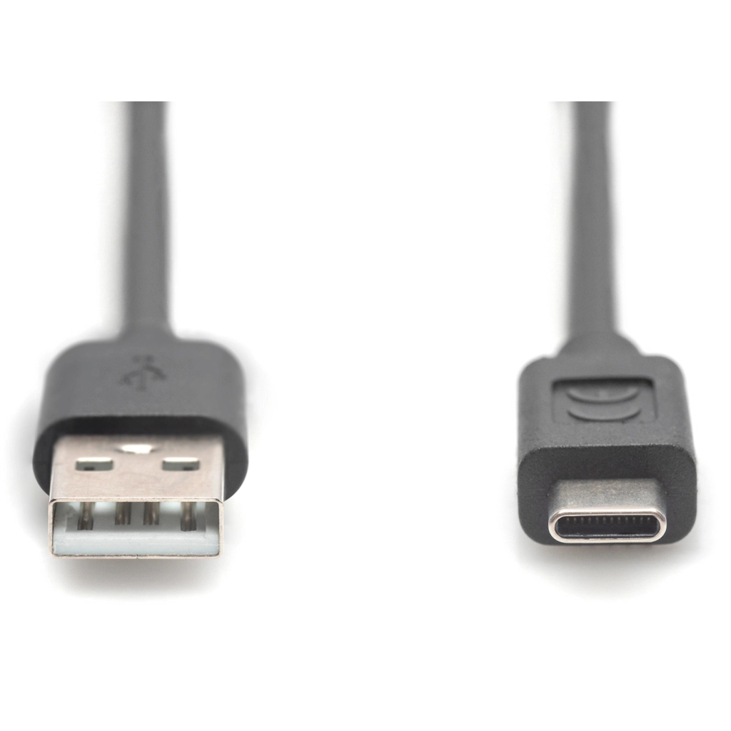 Дата кабель USB 2.0 AM to USB-C 3.0m black Digitus (AK-300148-030-S)