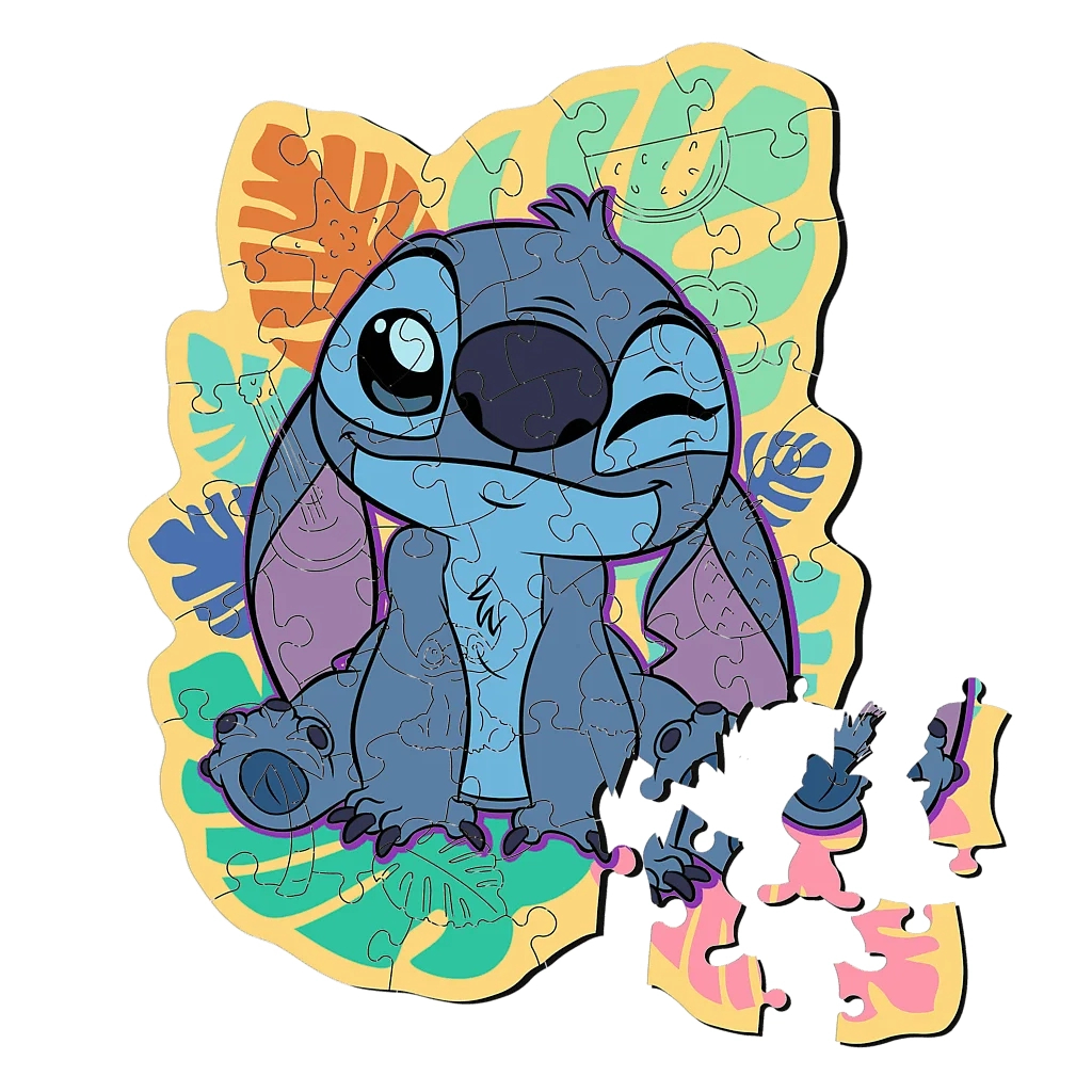 Пазл Trefl Wooden Lilo&Stitch Щасливий Стіч, 50 елементів (5900511202816)