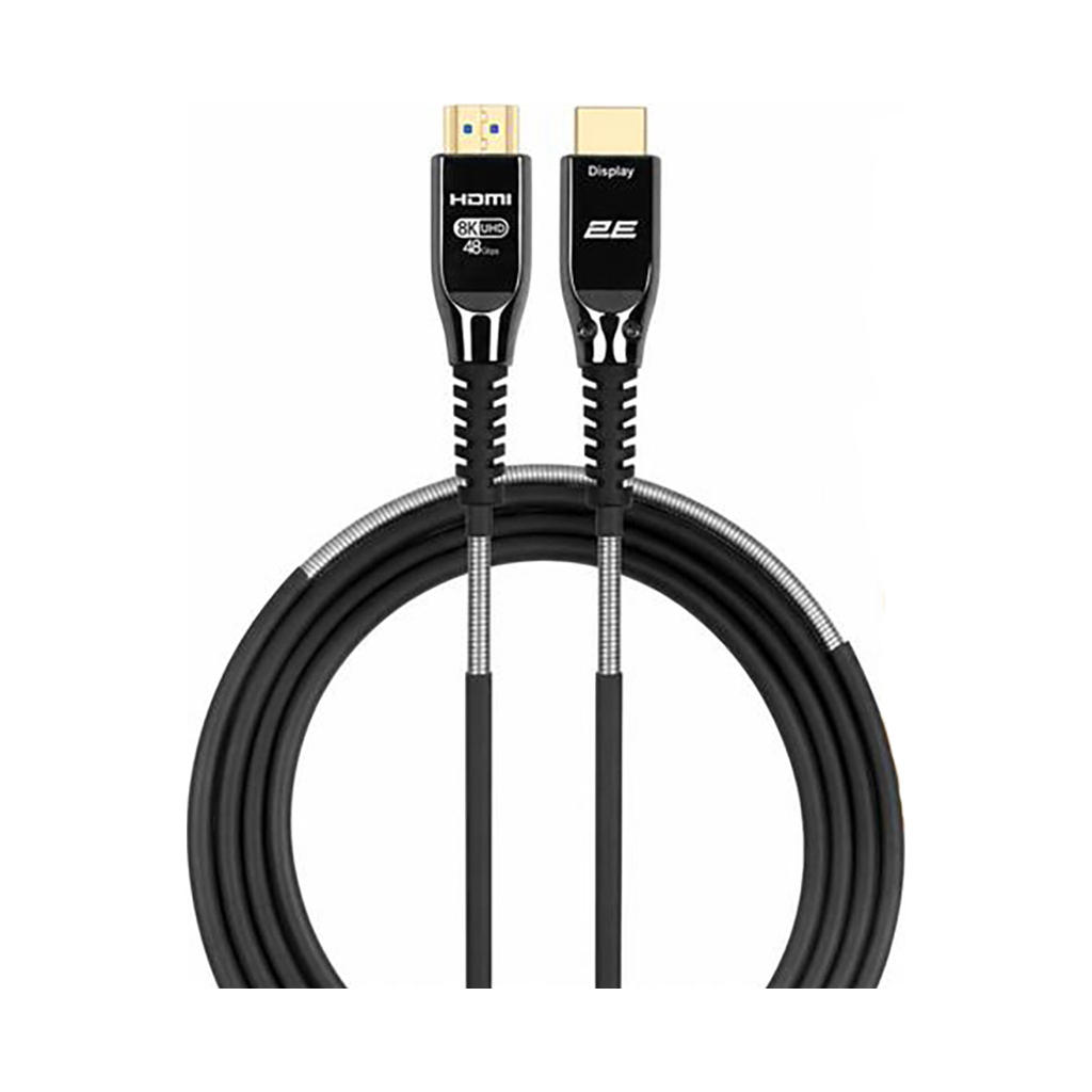 Кабель мультимедійний HDMI M to HDMI M 10.0m V2.1 8K60Hz 48Gbps Optical black 2E (2EW-1146-10M) Кабель мультимедійний HDMI M to HDMI M 10.0m V2.1 8K60Hz 48Gbps Optical black 2E (2EW-1146-10M)