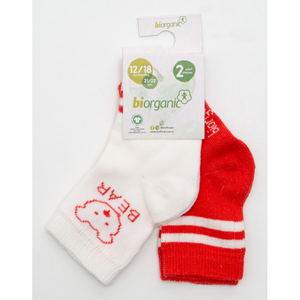 Шкарпетки дитячі Bibaby з ведмедиком (68408-12-18-red)