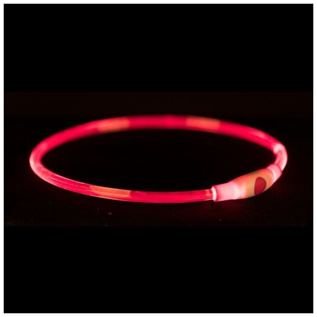 Нашийник для тварин Trixie Flash Light Ring USB мигаючий силіконовий червоний S–M 40 см/8 мм (4053032433908) Нашийник для тварин Trixie Flash Light Ring USB мигаючий силіконовий червоний S–M 40 см/8 мм (4053032433908)