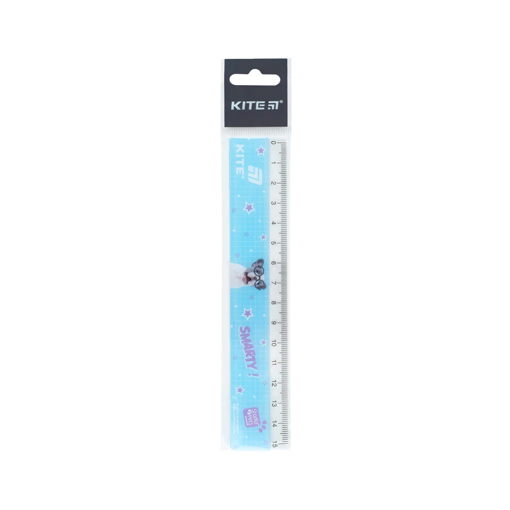Лінійка Kite пластикова Studio Pets, 15 см (SP26-090)