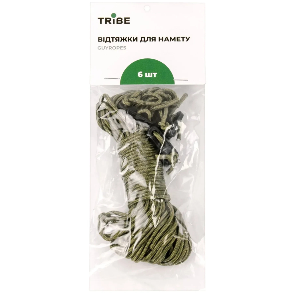 Комплект відтяжок Tribe Guyropes (T-AZ-0010-green) Комплект відтяжок Tribe Guyropes (T-AZ-0010-green)