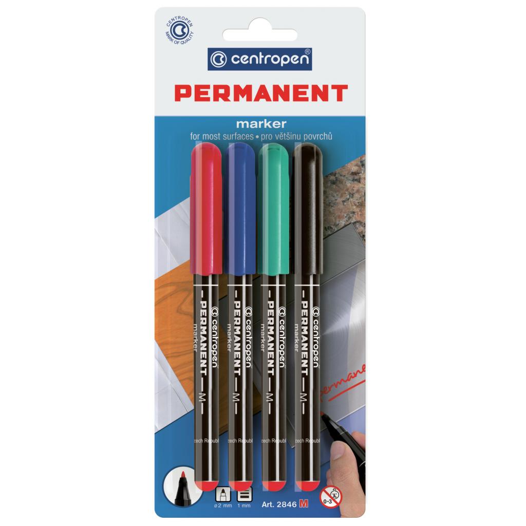 Набір маркерів Centropen Permanent 2846 1 мм, SET 4colors (BLister) (2846/4/BL) Набір маркерів Centropen Permanent 2846 1 мм, SET 4colors (BLister) (2846/4/BL)