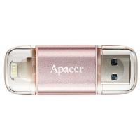 USB флеш накопичувач Apacer 64GB AH190 Rose Gold USB 3.1/Lightning (AP64GAH190H-1)