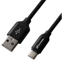 Дата кабель USB 2.0 AM to Type-C 1.0m Black/Black Grand-X (NC01BB)