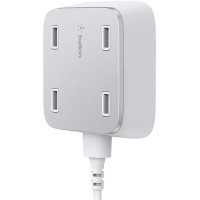 Зарядний пристрій Belkin 4USB Charger 5.4 A c кабелем С7/3m, ,AC,UNV,26W,WHT (F8M990VFWHT)