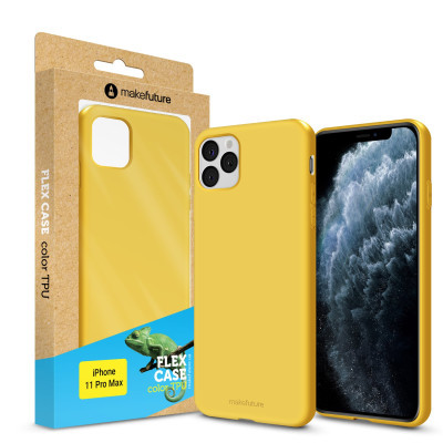 Чохол до моб. телефона MakeFuture Flex Case (Soft-touch TPU) Apple iPhone 11 Pro Max Yellow (MCF-AI11PMYE)