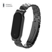 Ремінець до фітнес браслета Armorstandart Metal Band для Xiaomi Mi Band 5 Black (ARM56861)