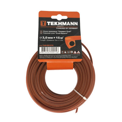 Жилка косильна Tekhmann "Квадрат DUAL" 3,0 мм x 15 м (T.40630015)