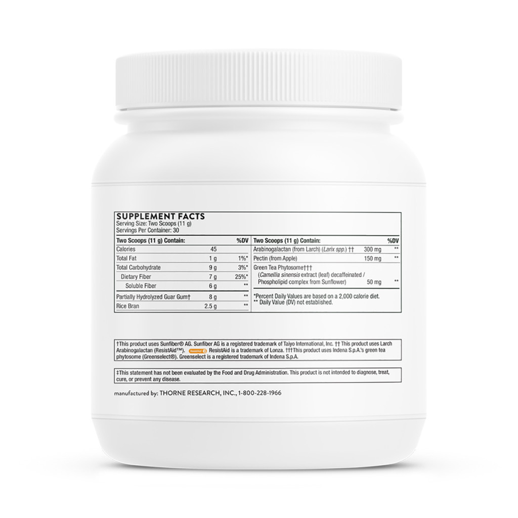 Трави Thorne Research Харчові волокна, FiberMend, 330 гр (THR-00282)