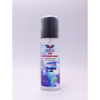 Spray for cleaning Welldo 120ml alcohol-free + microfiber (WDDCS120)